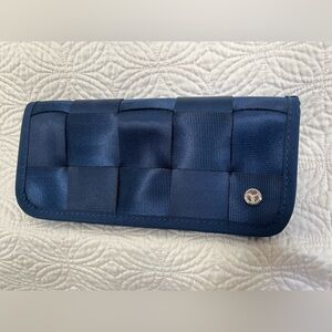 Harvey's for Mercedes-Benz Seatbelt Zip Wallet/Clutch Blue Like New